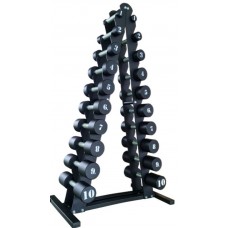 Гантельний ряд Ялинка 1-10 кг зі стійкою